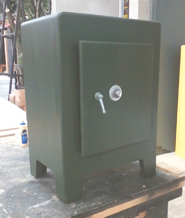 Photo of a green prop safe