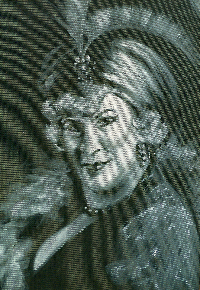 portrait of lady on scrim